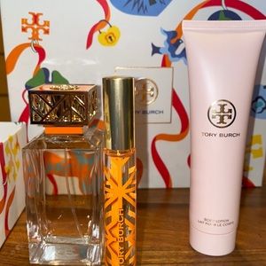 Tory Burch Perfume spray, rollerball and body lotion set. BRAND NEW!